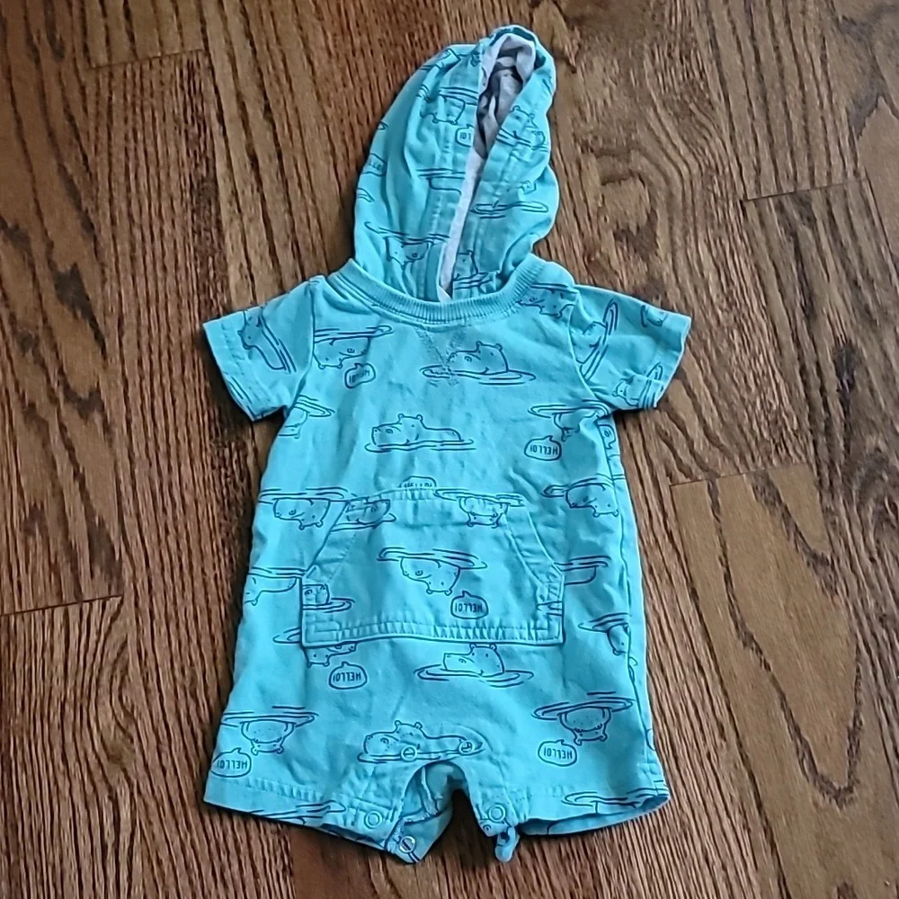 3 month Carter's hooded romper